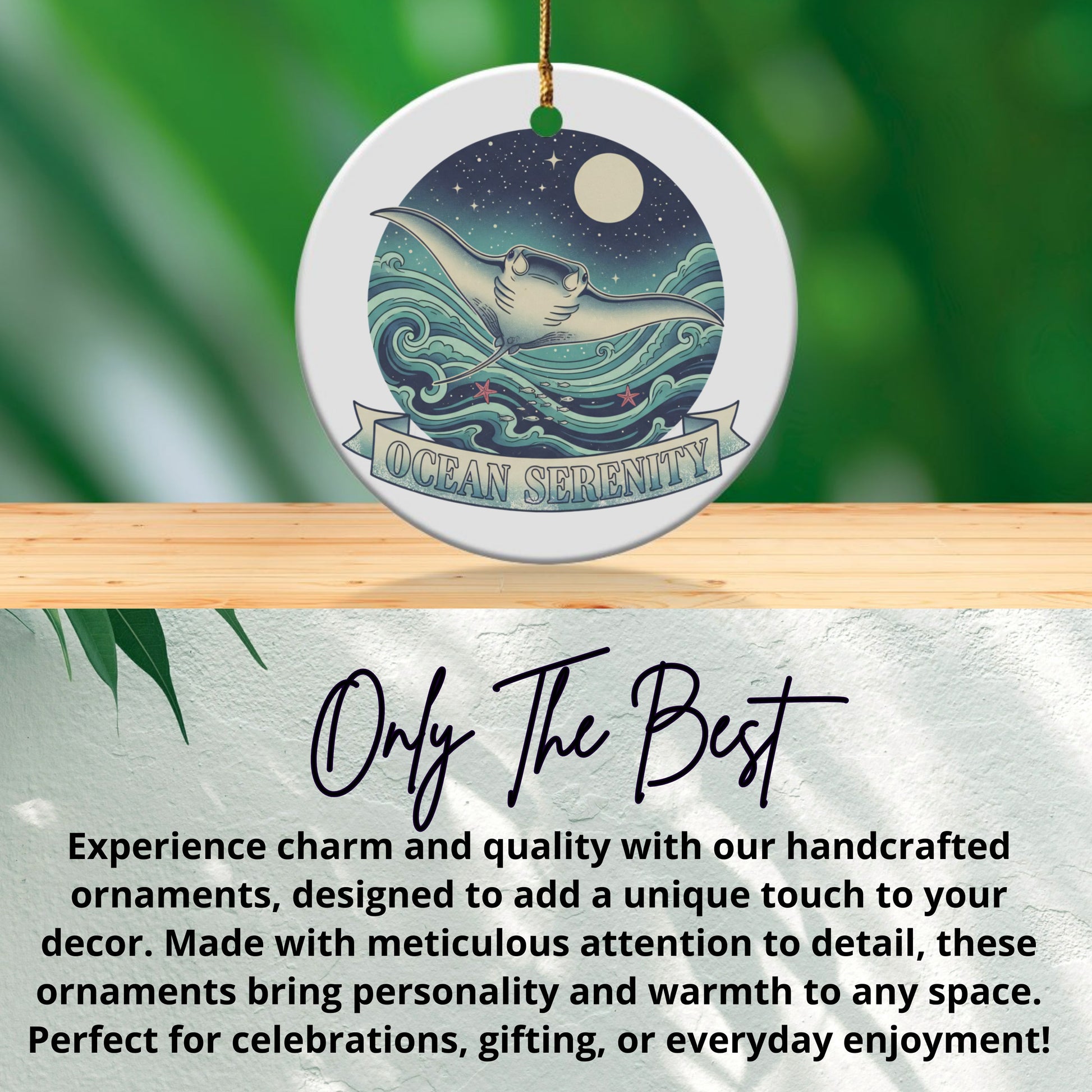 Ocean Serenity Handcrafted Ornament product