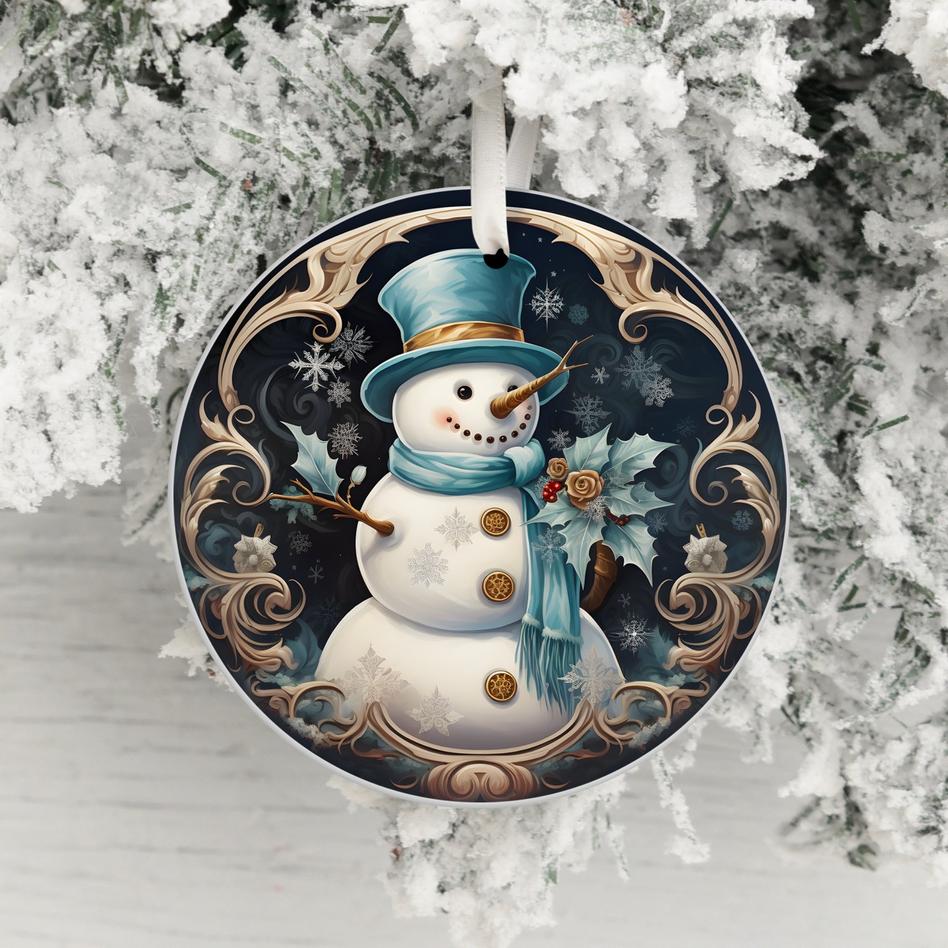 Vintage Snowman Christmas Ornament product type