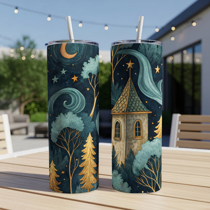 Enchanting Night Sky and Tower Insulated Tumbler Set
