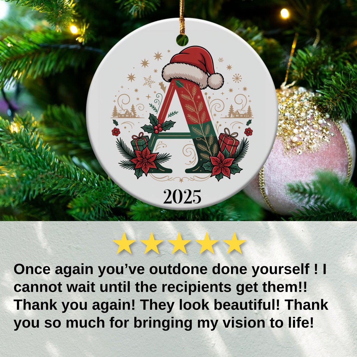 Personalized 2025 Christmas Ornament Holiday Decor product