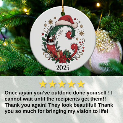 Festive Christmas Ornament with Santa Hat product