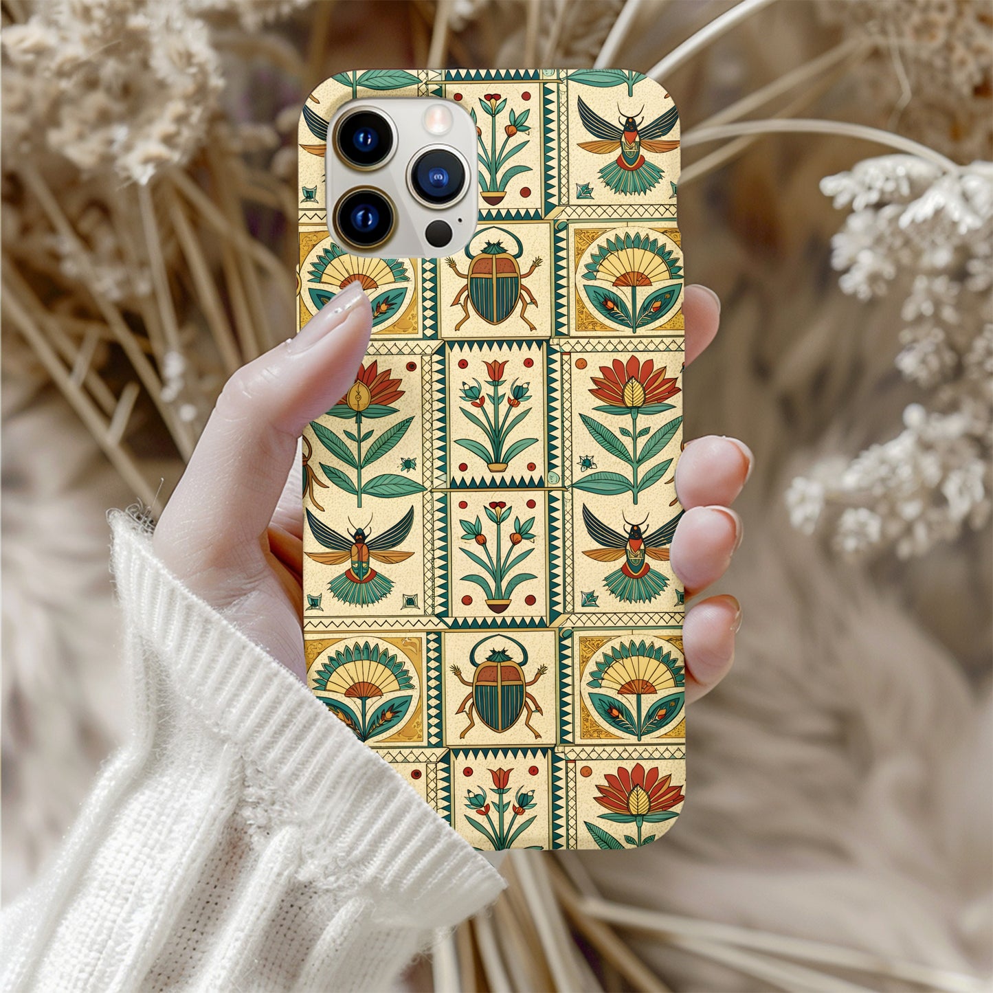 Vintage Floral Insect Pattern Phone Case Vintage Product