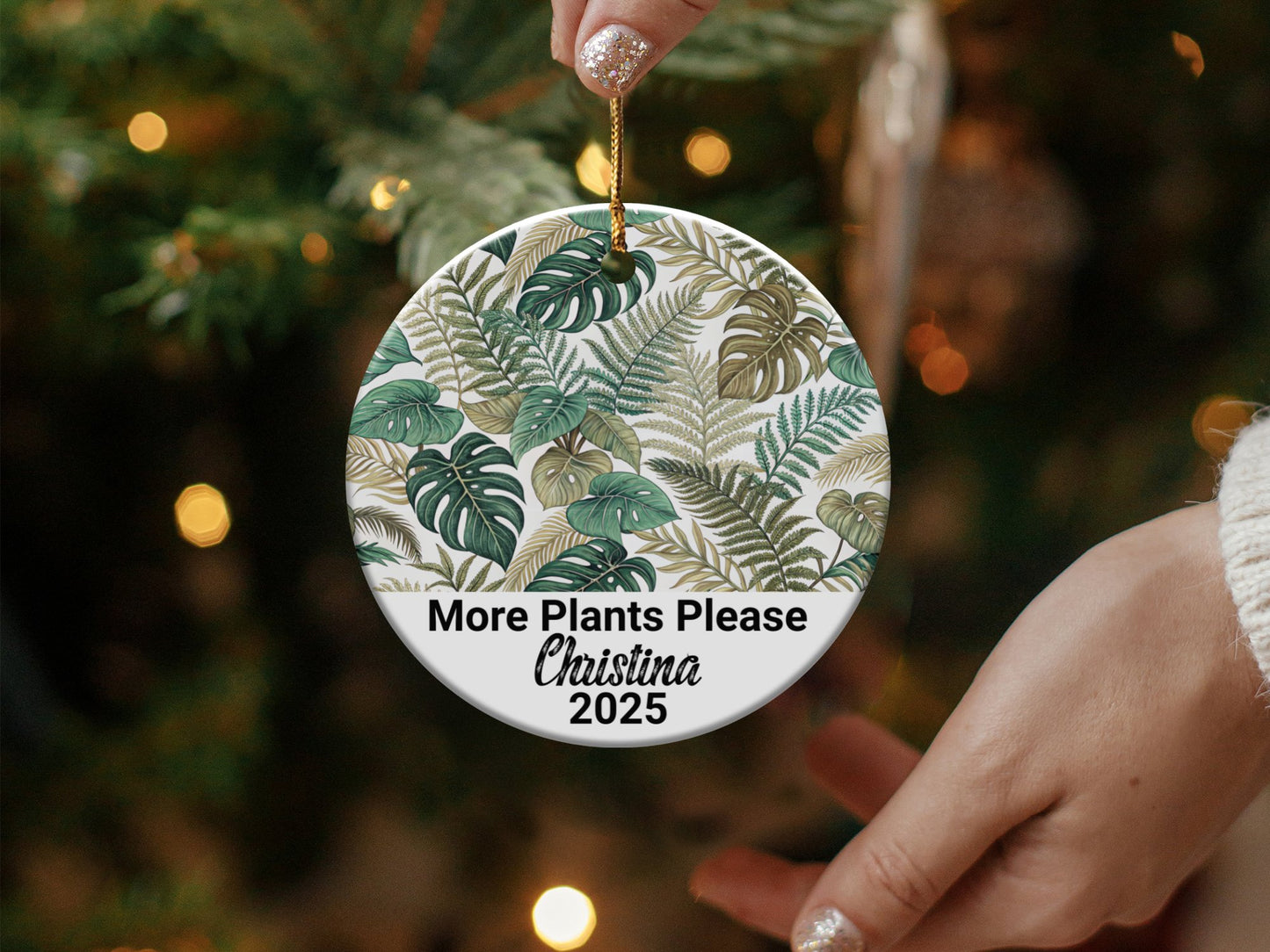 More Plants Please Personalized Ornament product