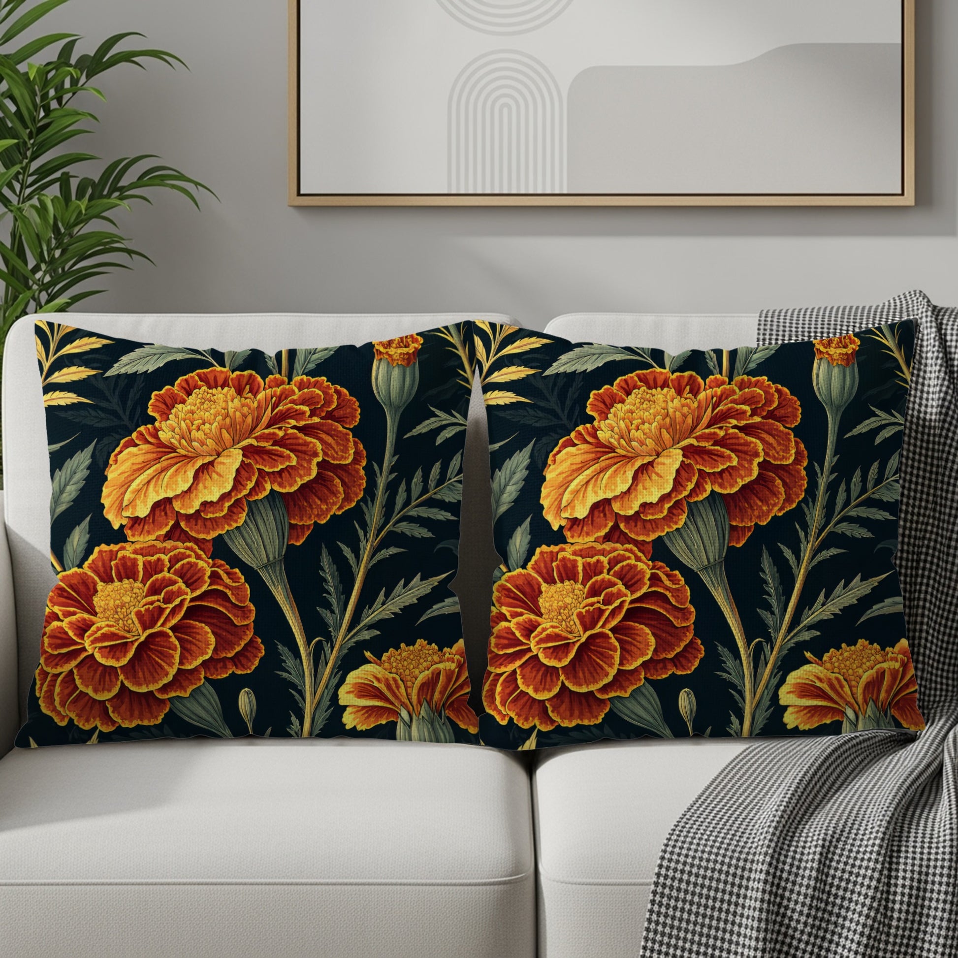 Marigold Delight Floral Pattern for Home Decor - Walk Greener