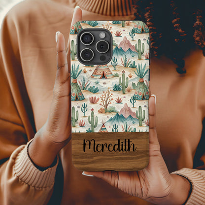 Personalized Rustic Desert Landscape Phone Case