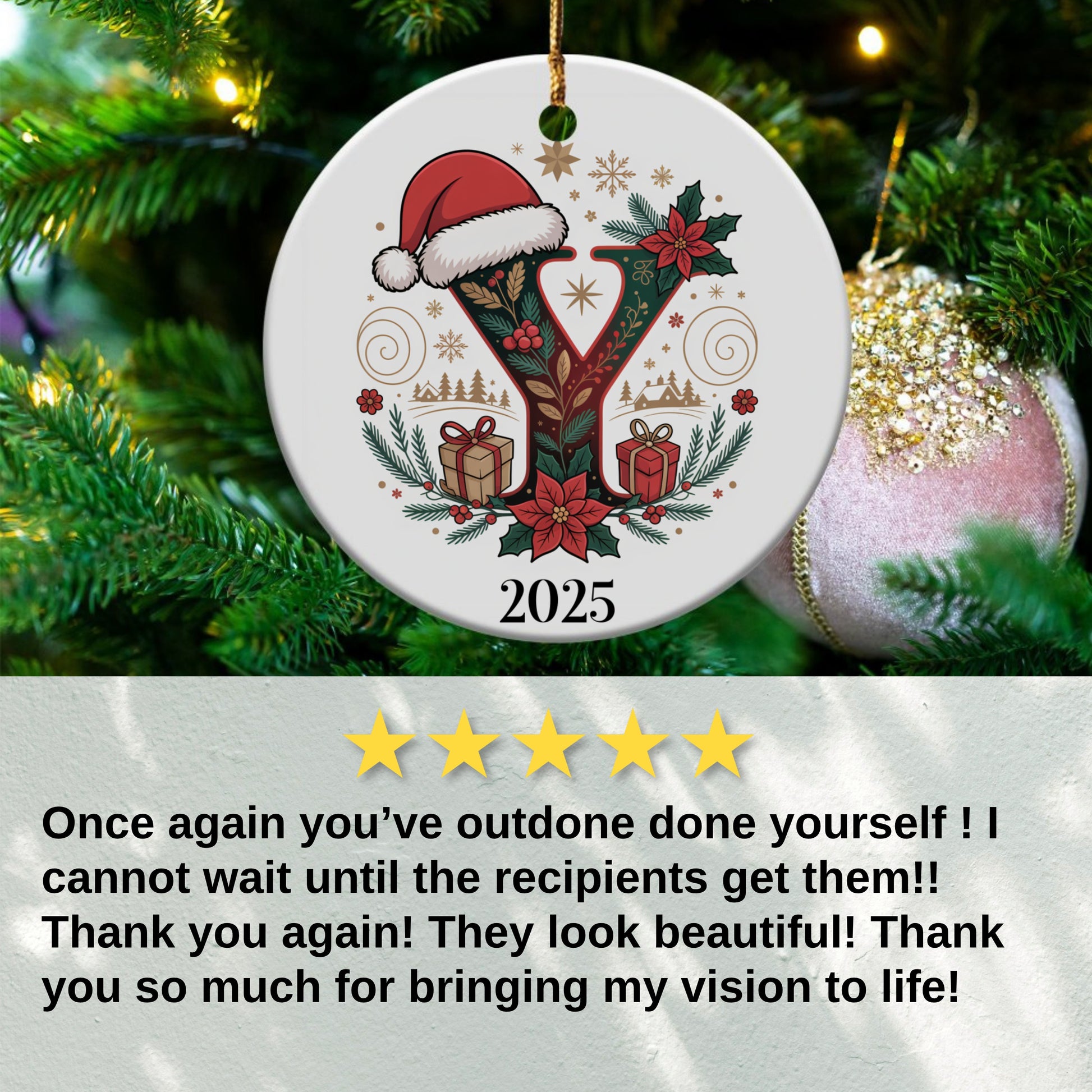 Festive Holiday Ornament 2025 Christmas Tree product