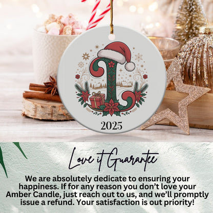 Personalized Initial 2025 Santa Ornament product