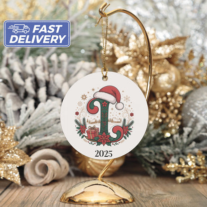 Personalized Festive Ornament 2025 Holiday Decor product type
