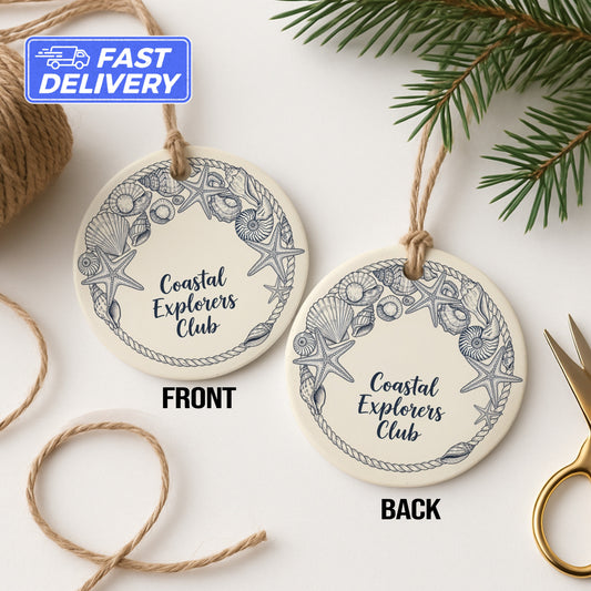 Coastal Explorers Club Round Hanging product