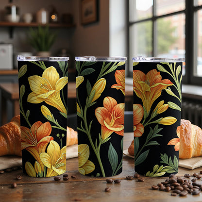 Elegant Floral Pattern Insulated Tumbler Cup Product