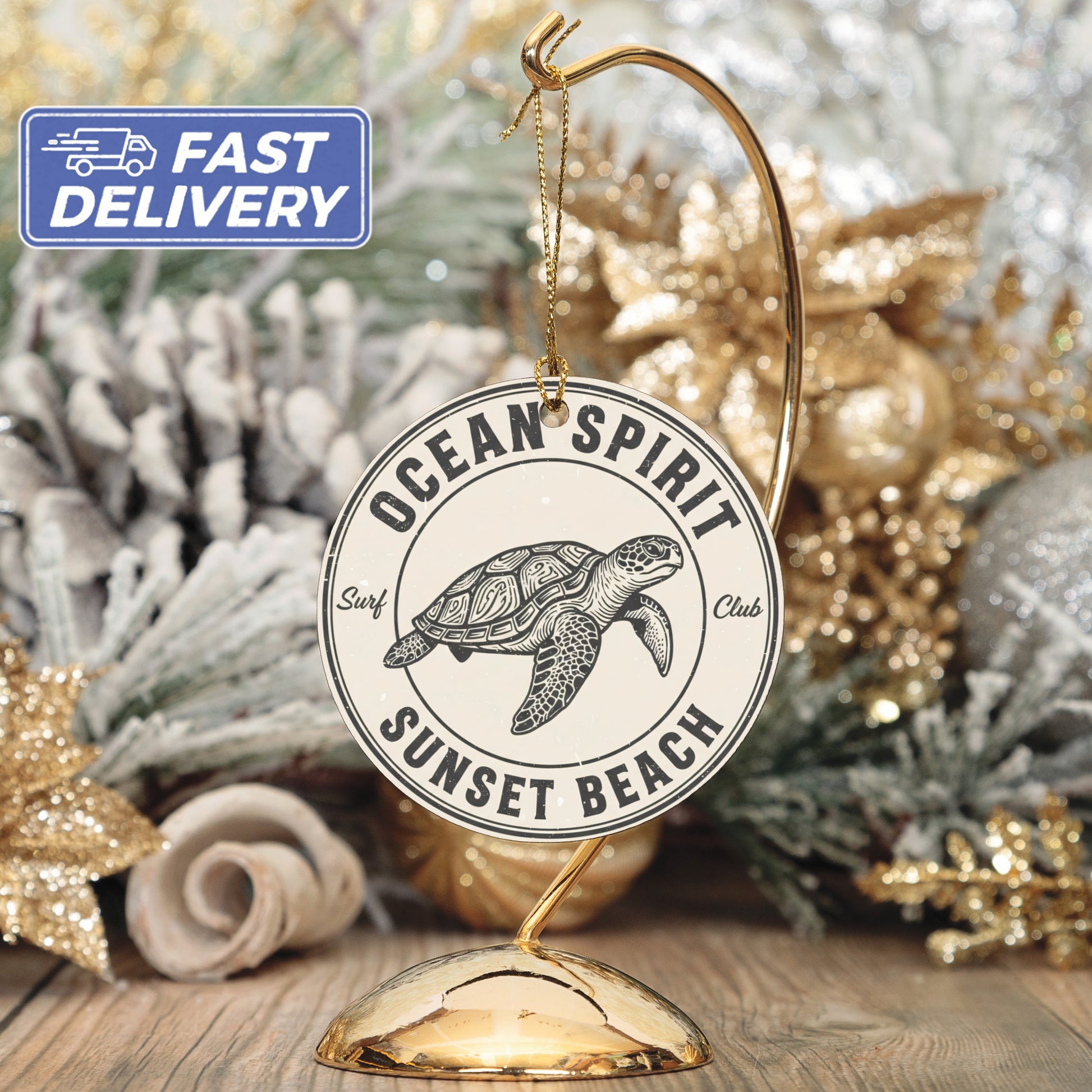 Ocean Spirit Surf Club Sunset Beach Ornament product