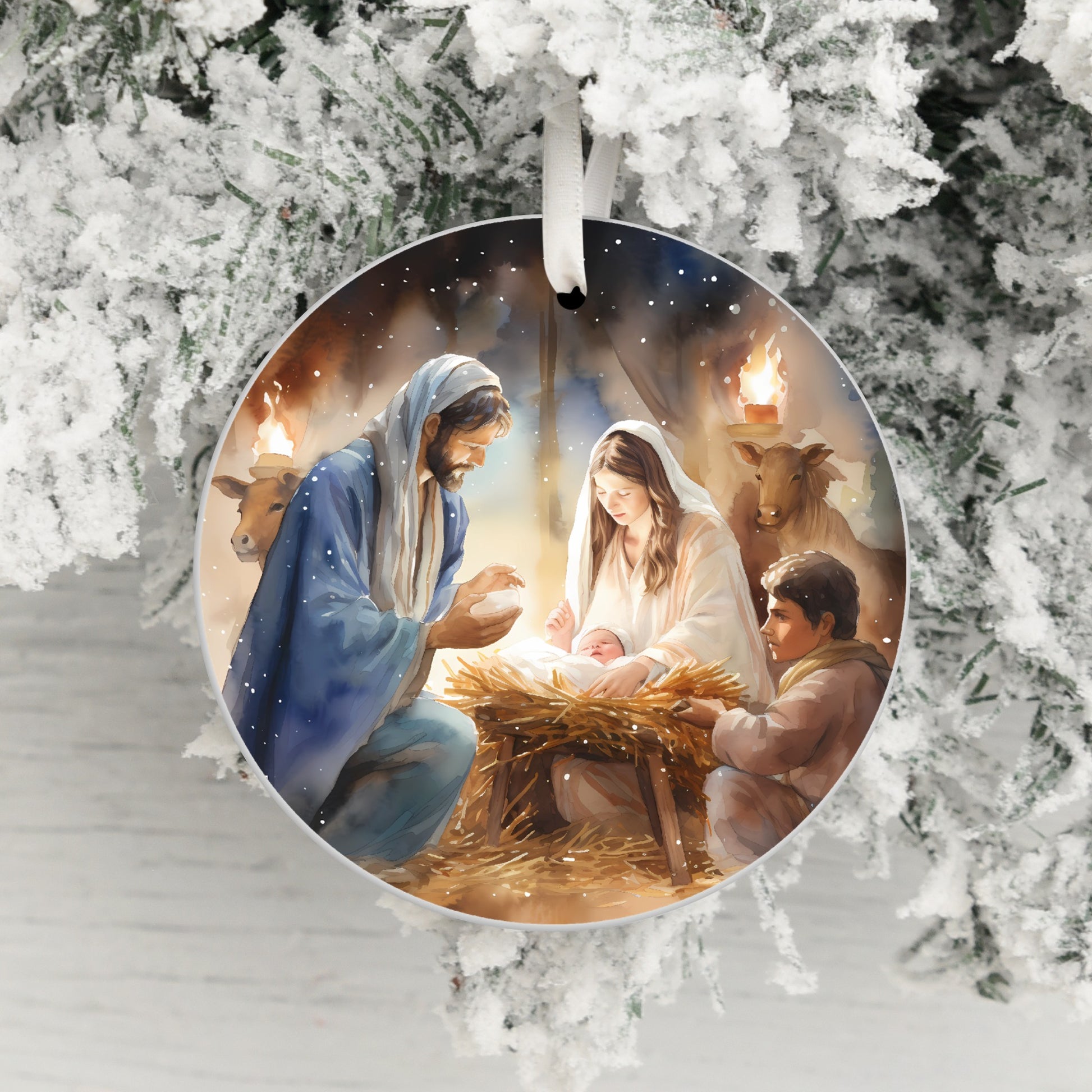 Nativity Scene Holiday Ornament Christmas Tree Decor product