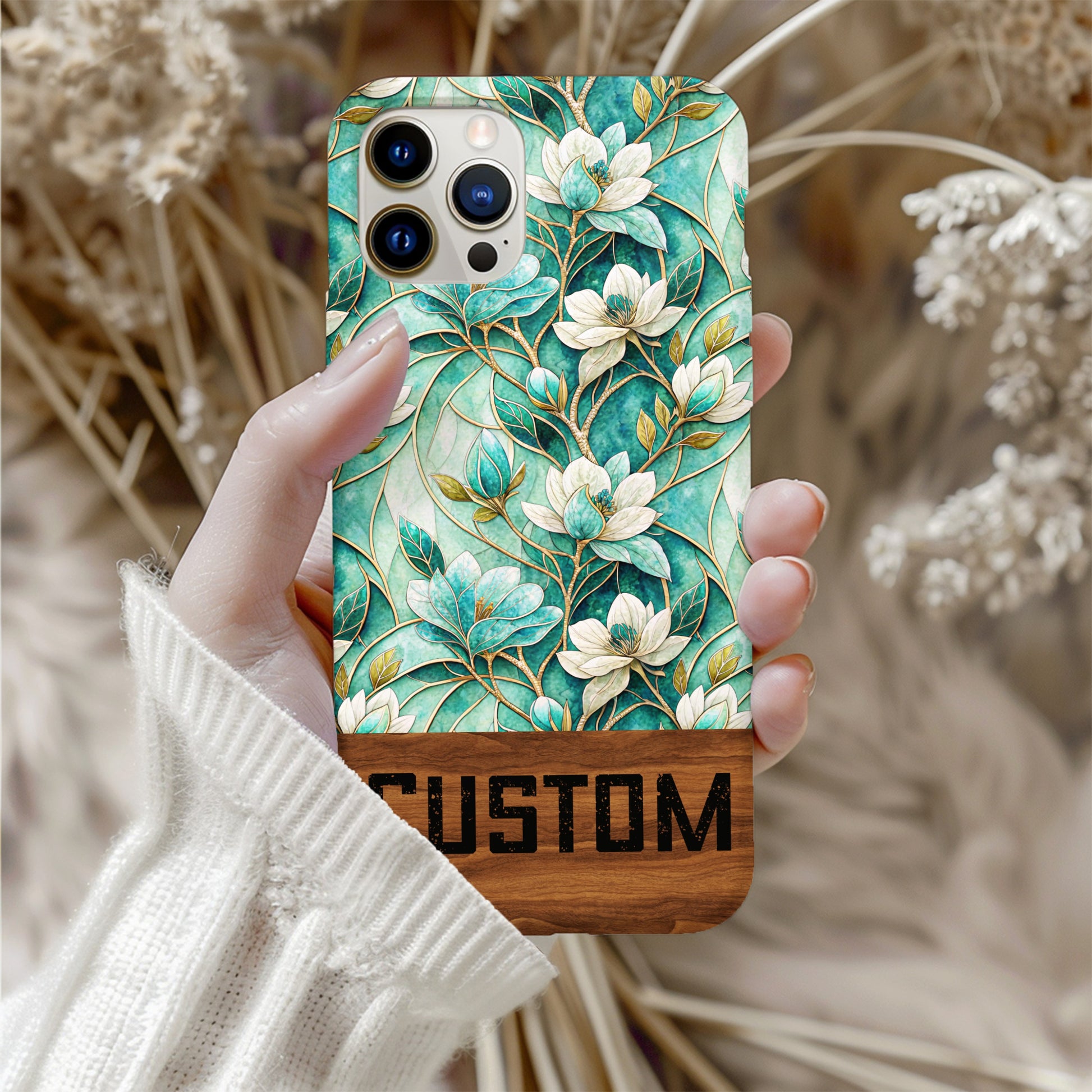 Custom Floral Design Case for Mobile Phones