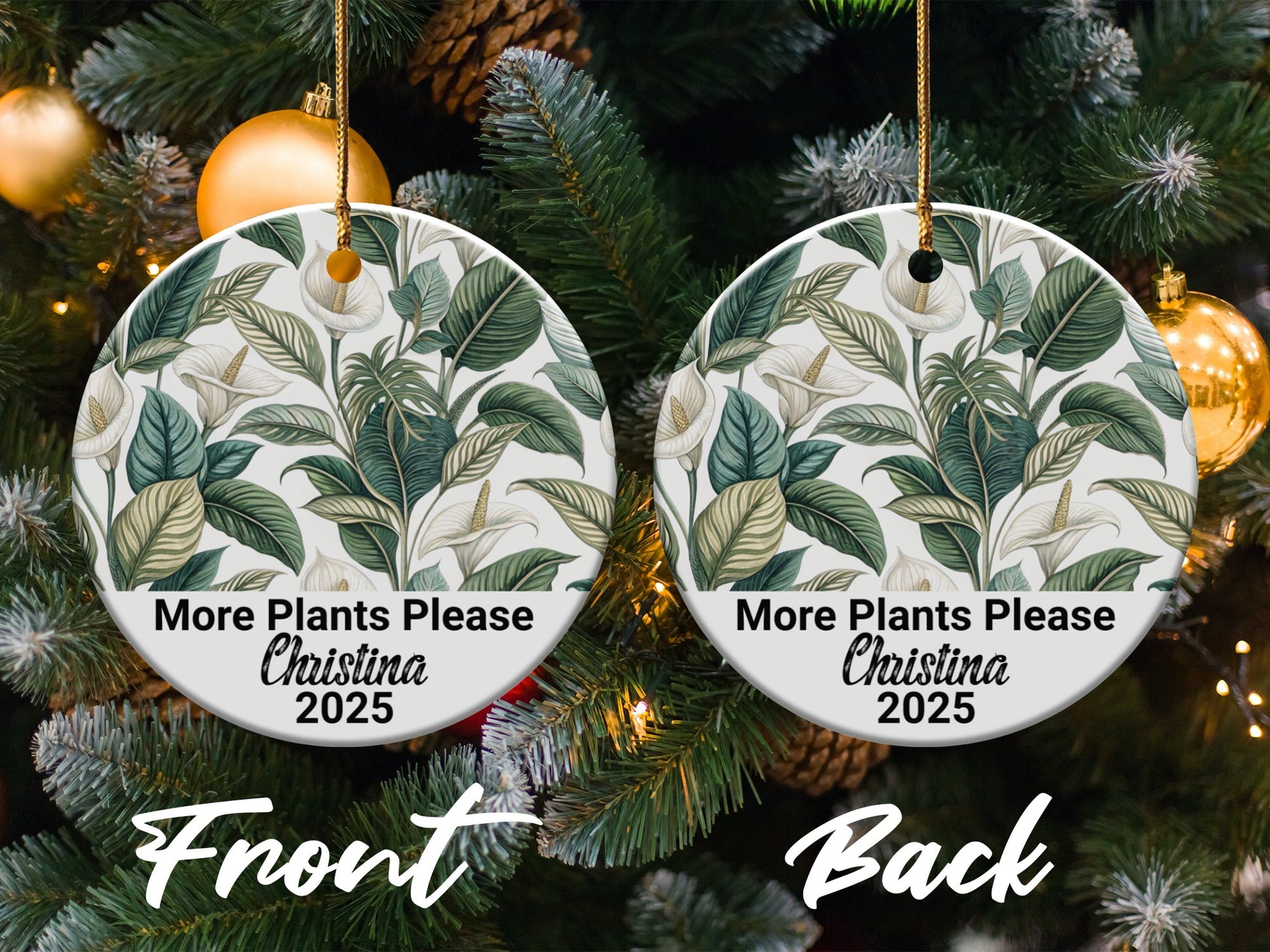 More Plants Please Personalized Ornament product