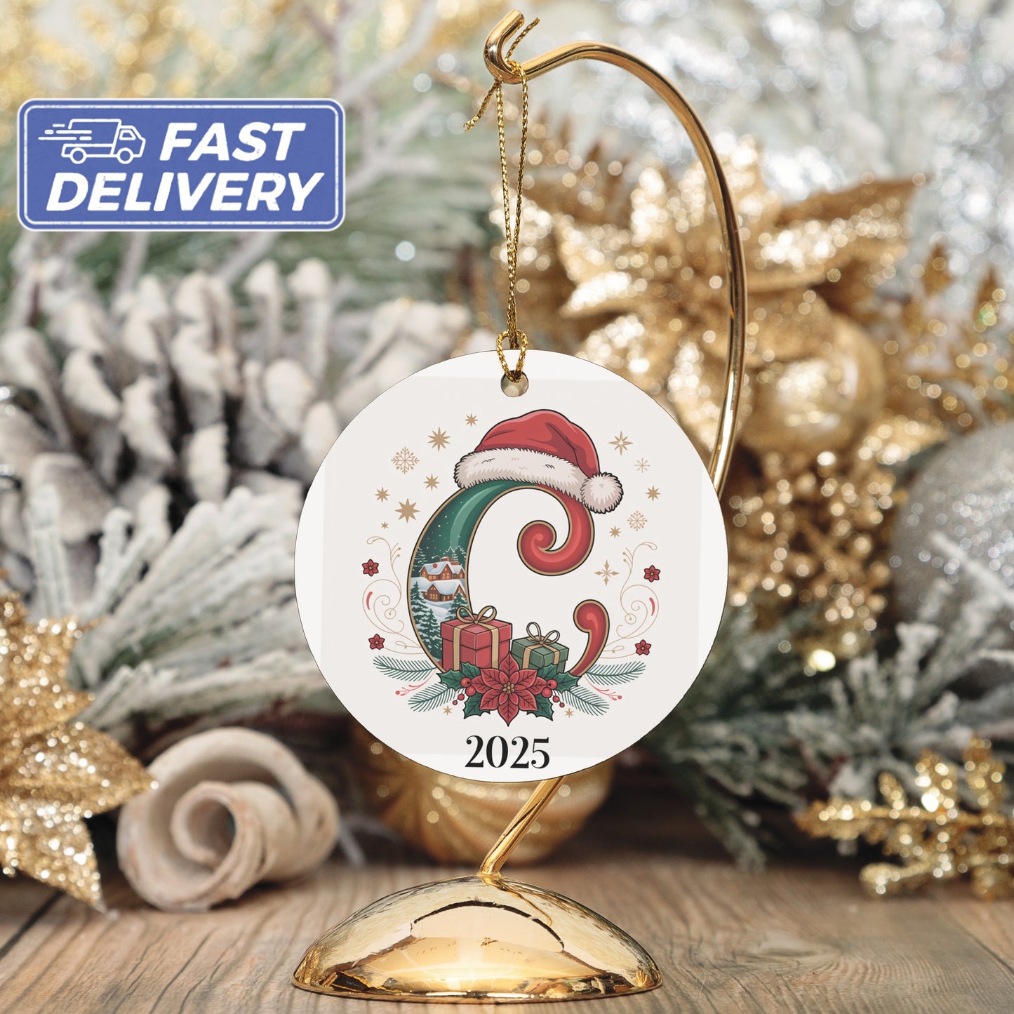 Personalized 2025 Christmas Ornament for Holiday Decor product
