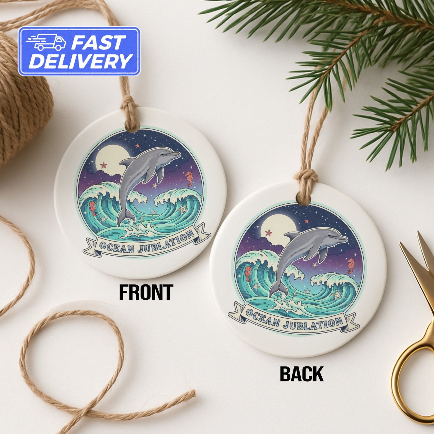 Ocean Jubilation Dolphin Design Hanging Ornament product type