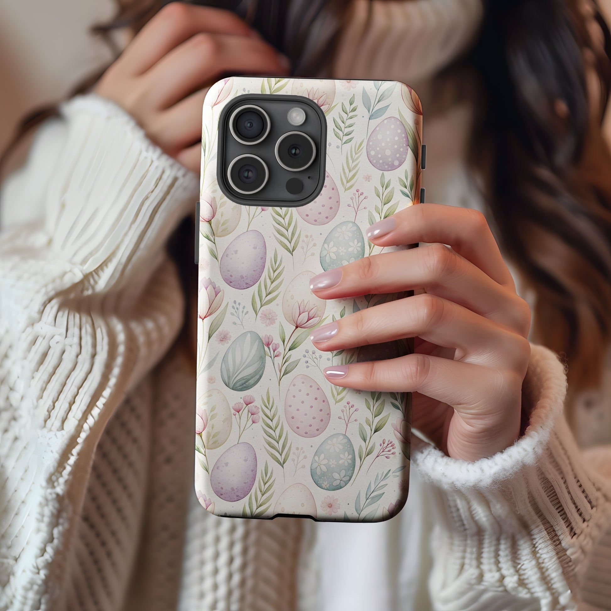 Pastel Easter Egg Pattern iPhone Case