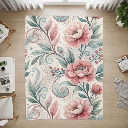 Floral Watercolor Painting Pink Blooms Artistic Design - Walk Greener