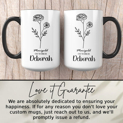 Personalized Marigold October Deborah Custom Mug
