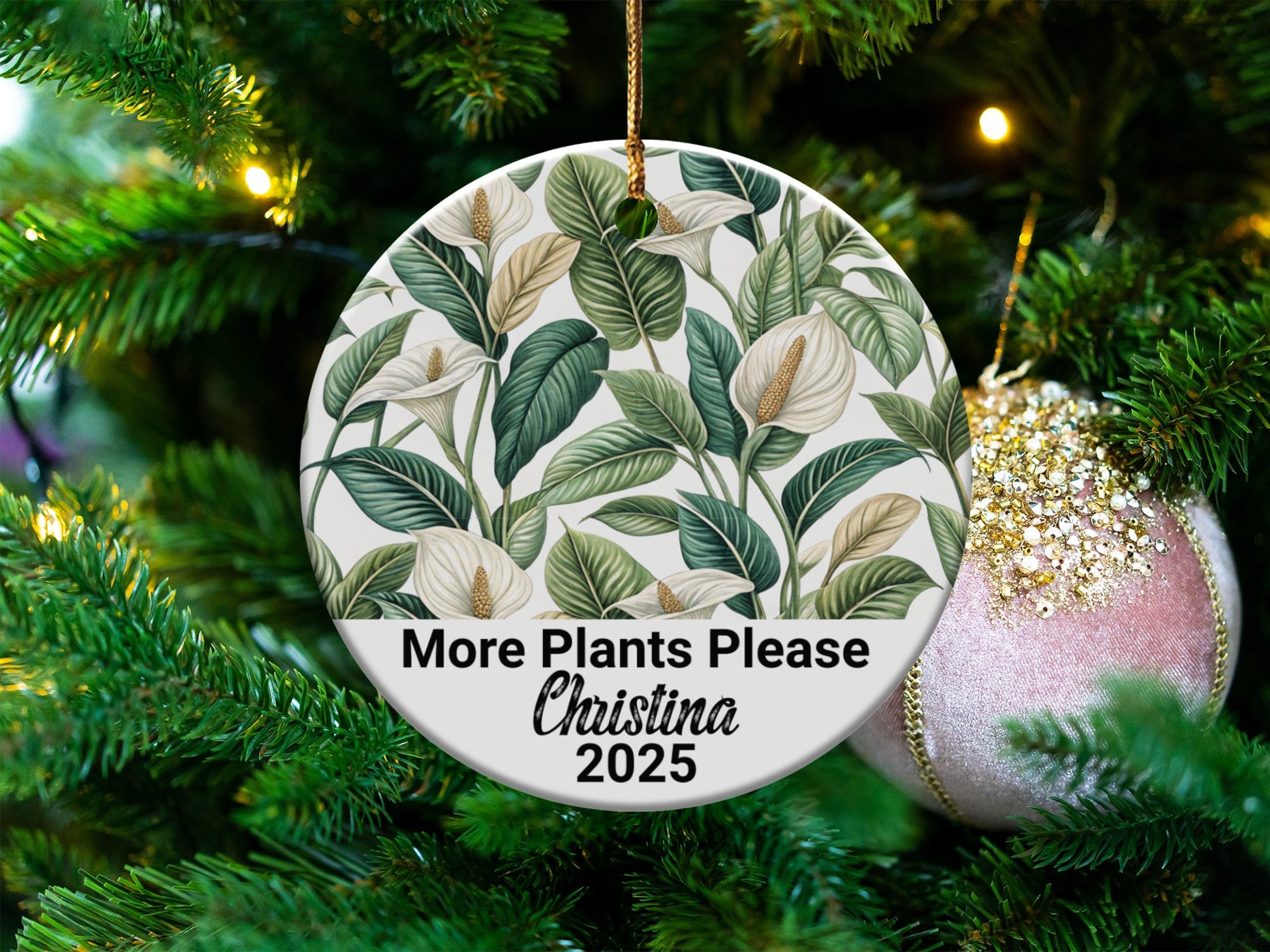 More Plants Please Personalized Ornament product type