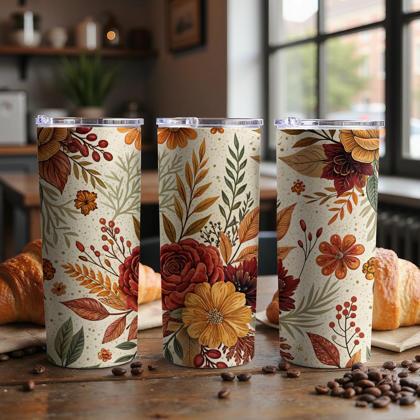 Floral Autumn Stainless Steel Insulated Tumbler
