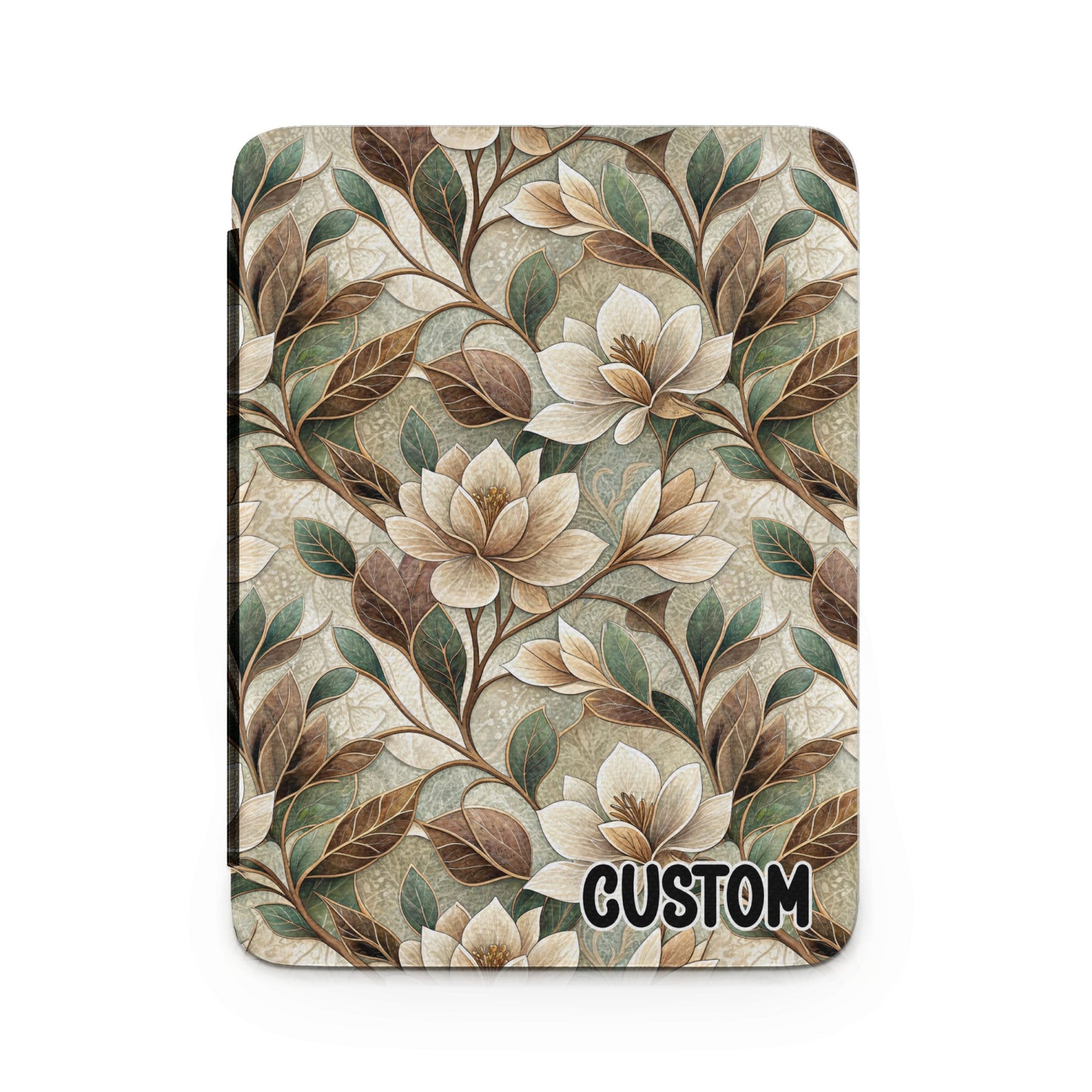 Floral Pattern Custom Design with Beige and Green Hues
