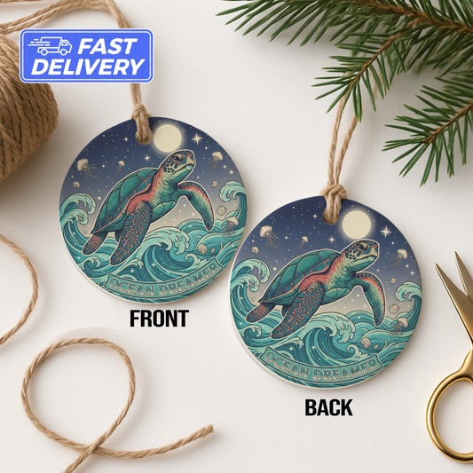 Ocean Dreamer Turtle Holiday Ornament product