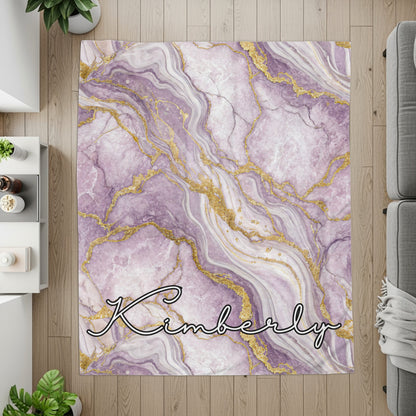 Custom Purple Marble Design Kimberly Rug