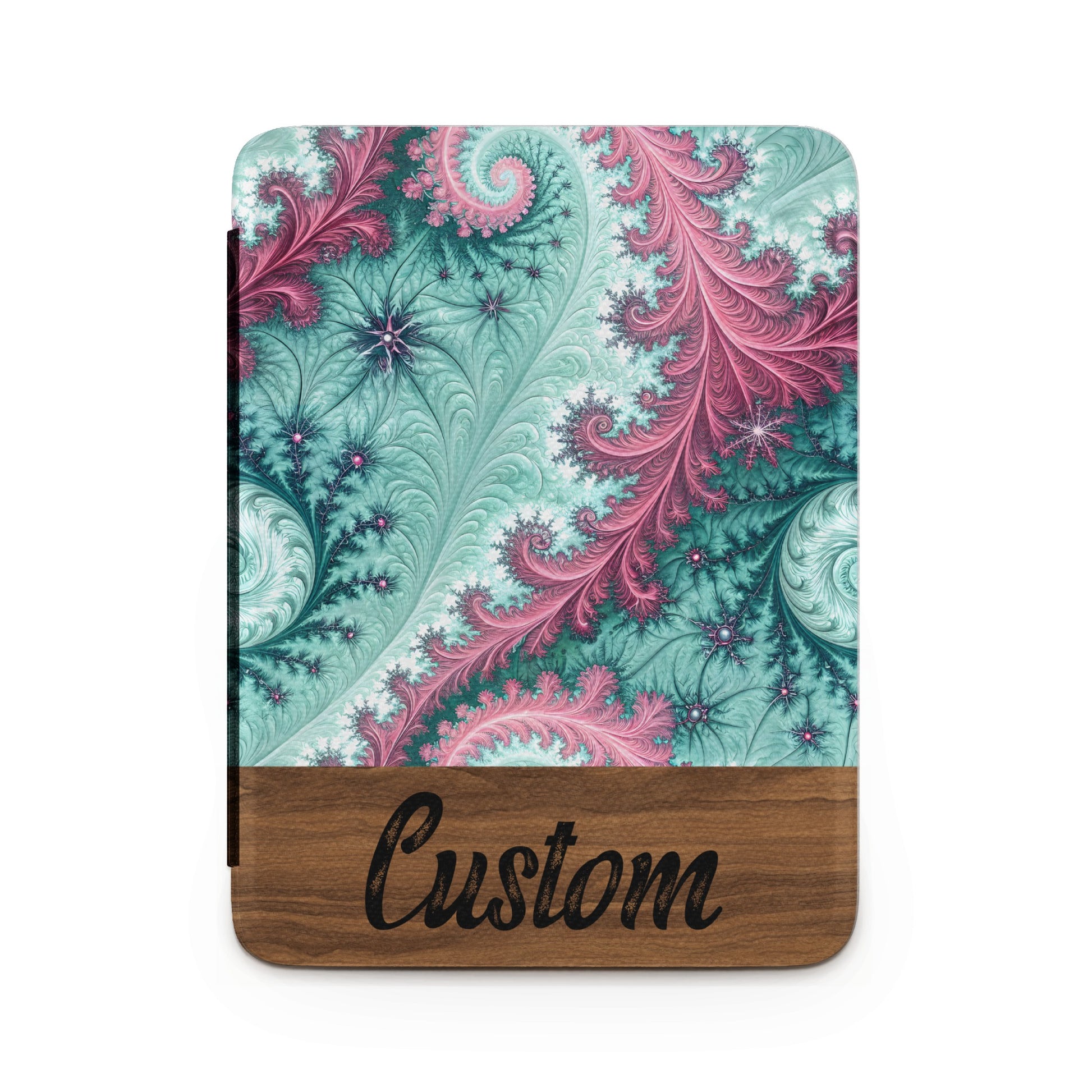 Custom Fractal Pattern Case with Pink and Teal Design