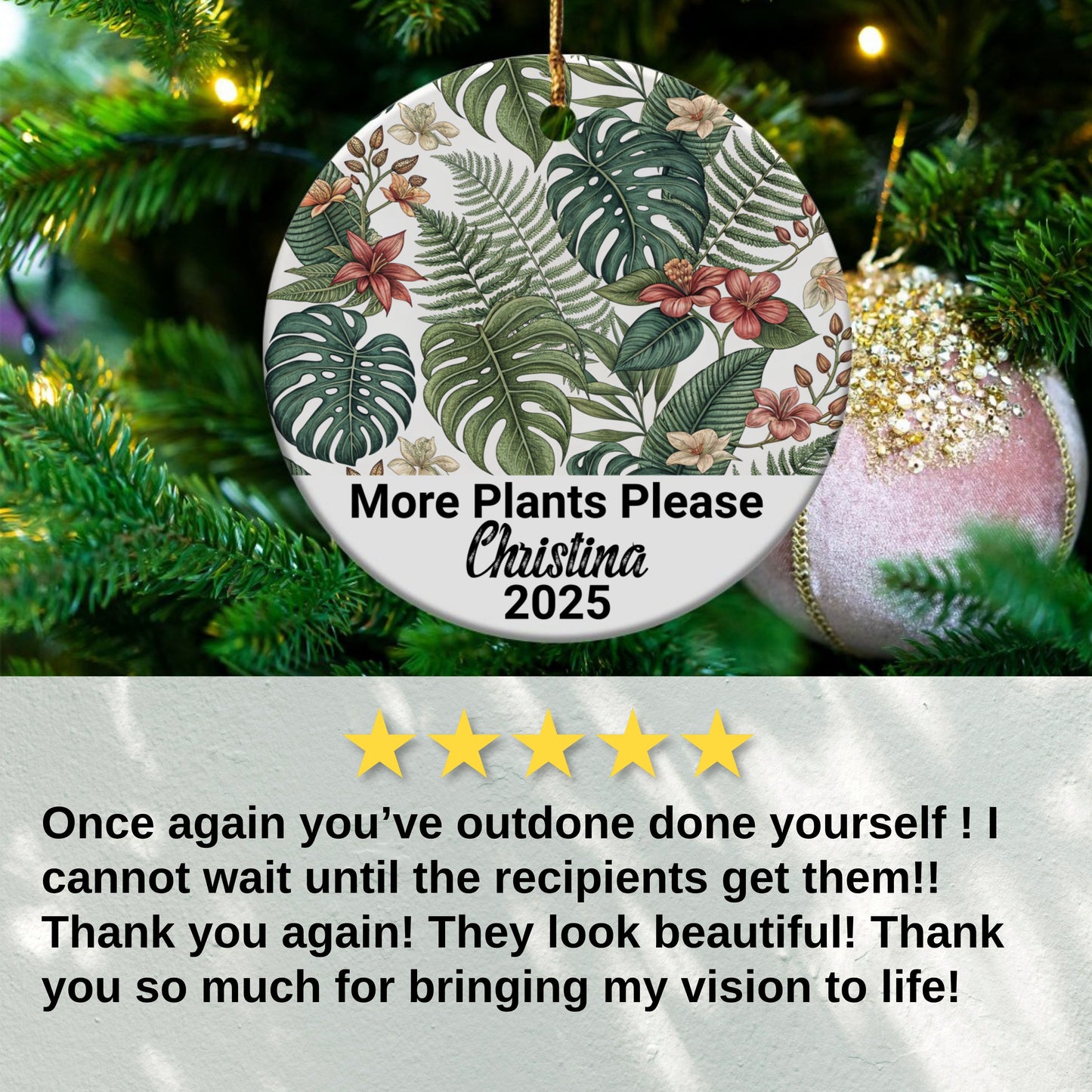 More Plants Please Customized Ornament product