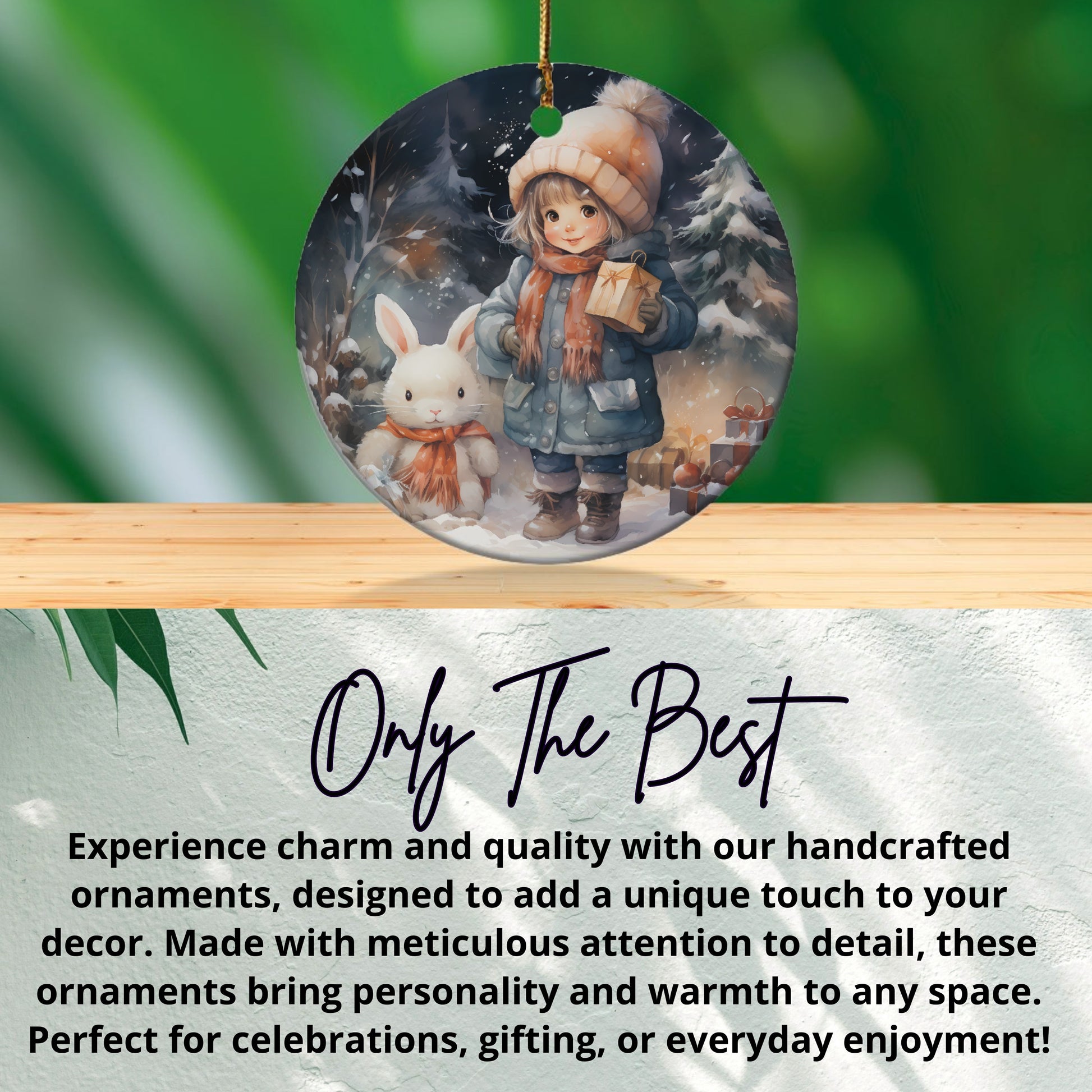 Festive Winter Scene Handcrafted Ornament product