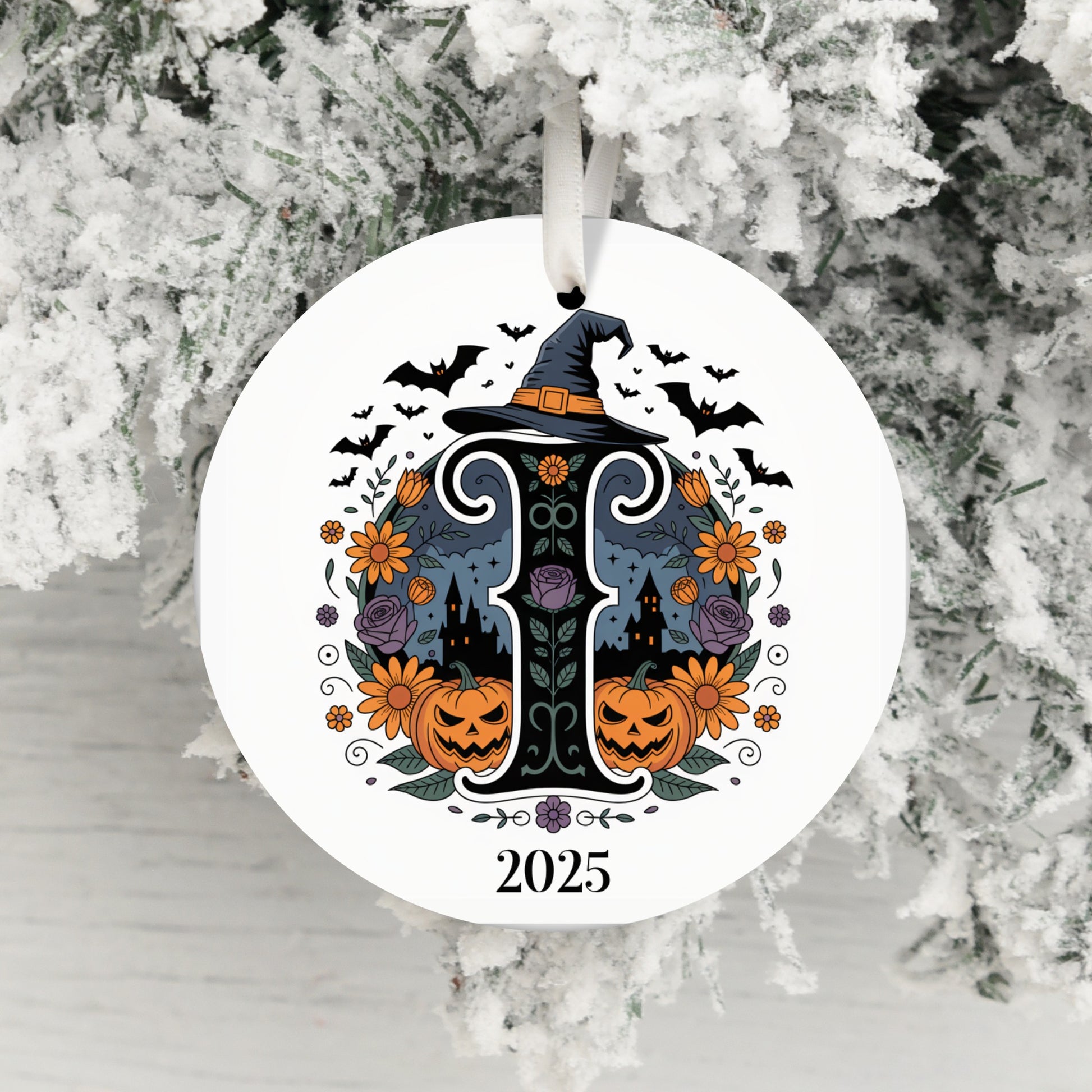 Personalized Halloween Initial Ornament 2025 product type