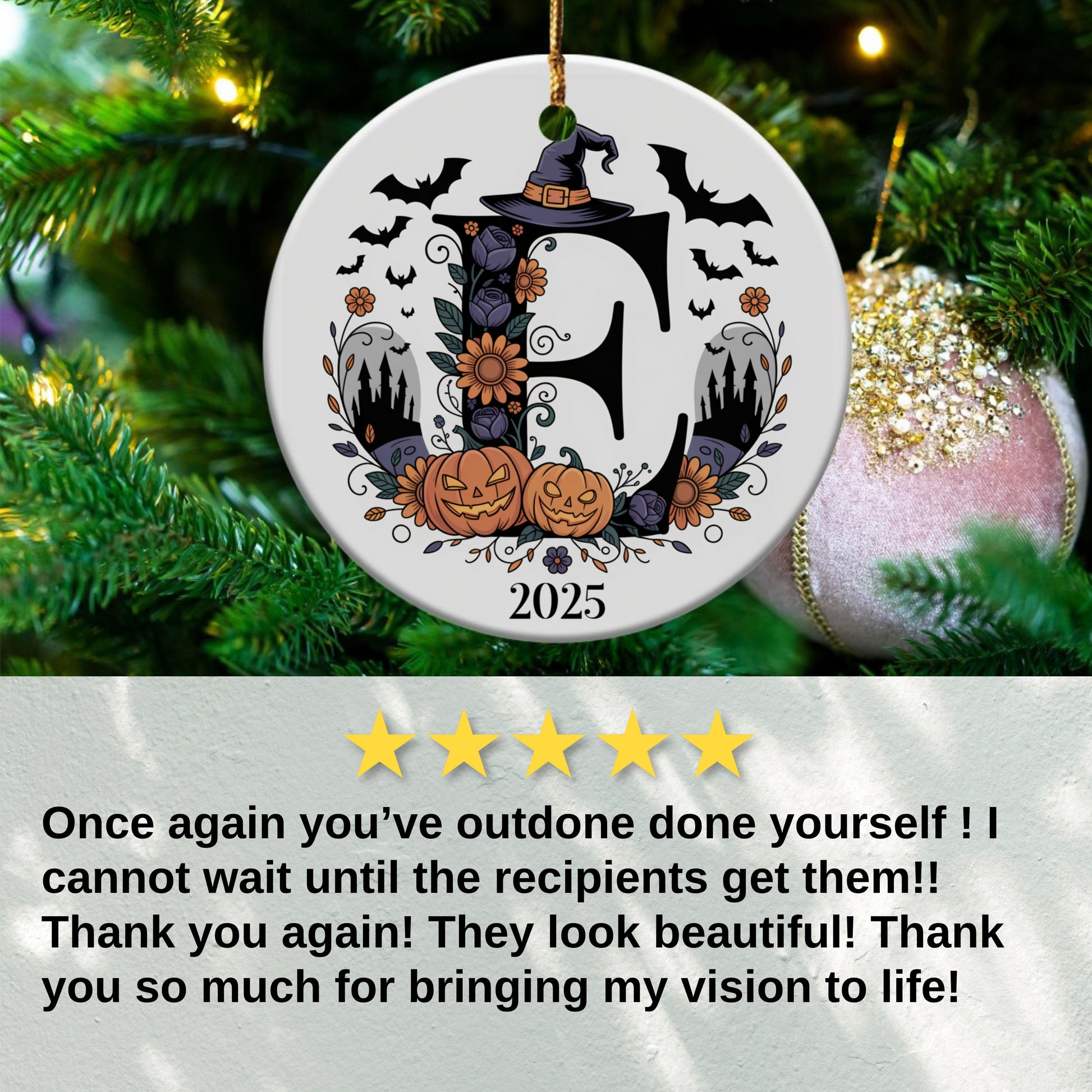 Halloween Pumpkin Witch Personalized Ornament product