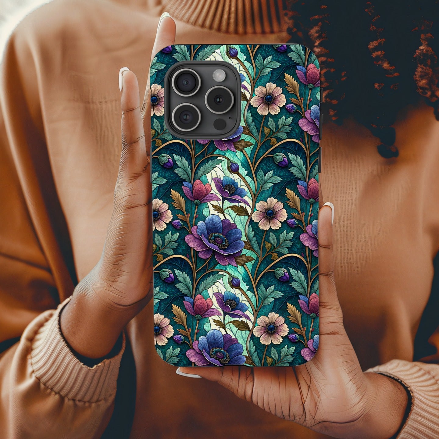 Vibrant Floral Pattern Mobile Phone Case Accessory