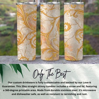 Elegant 20oz Straight Skinny Tumbler Drinkware