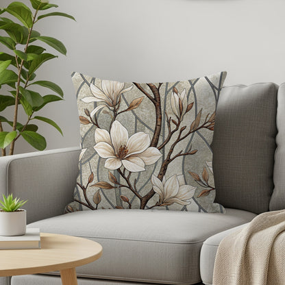 Elegant Floral Print Throw Pillow Cover for Home Decor