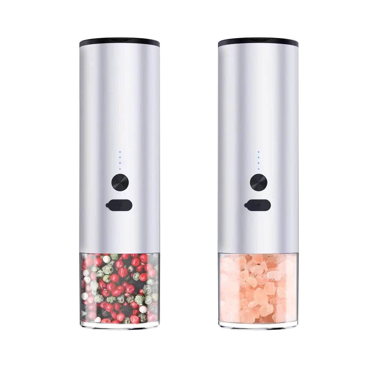 Rechargeable Electric Salt & Pepper Grinder Set with LED – Kitchen Mill