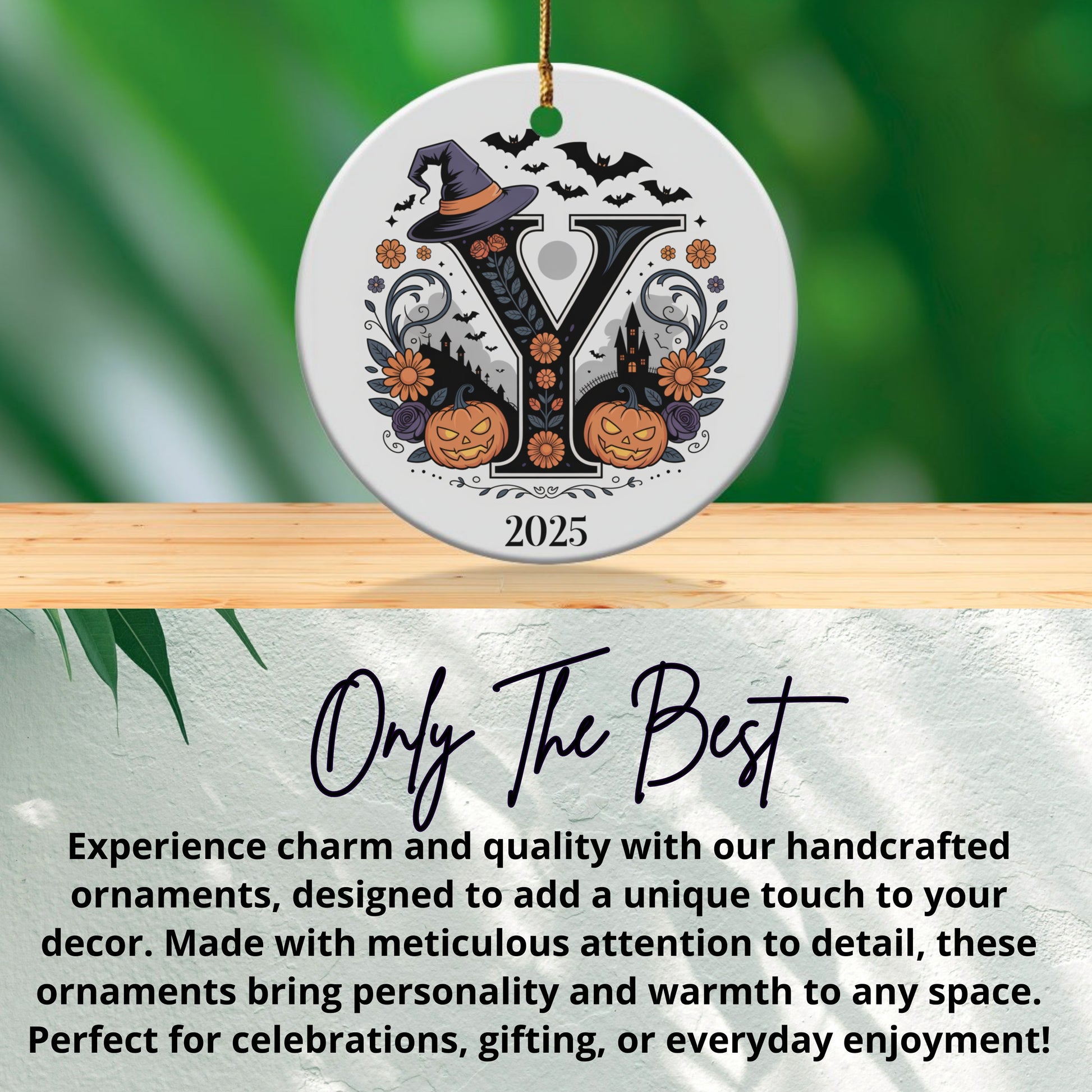 Unique Halloween Design Circle Ornament product