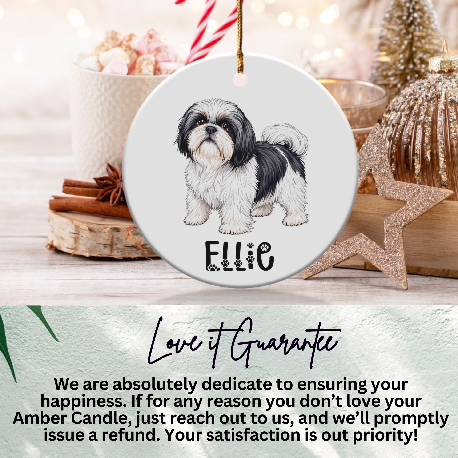 Personalized Shih Tzu Dog Hanging Ornament product type