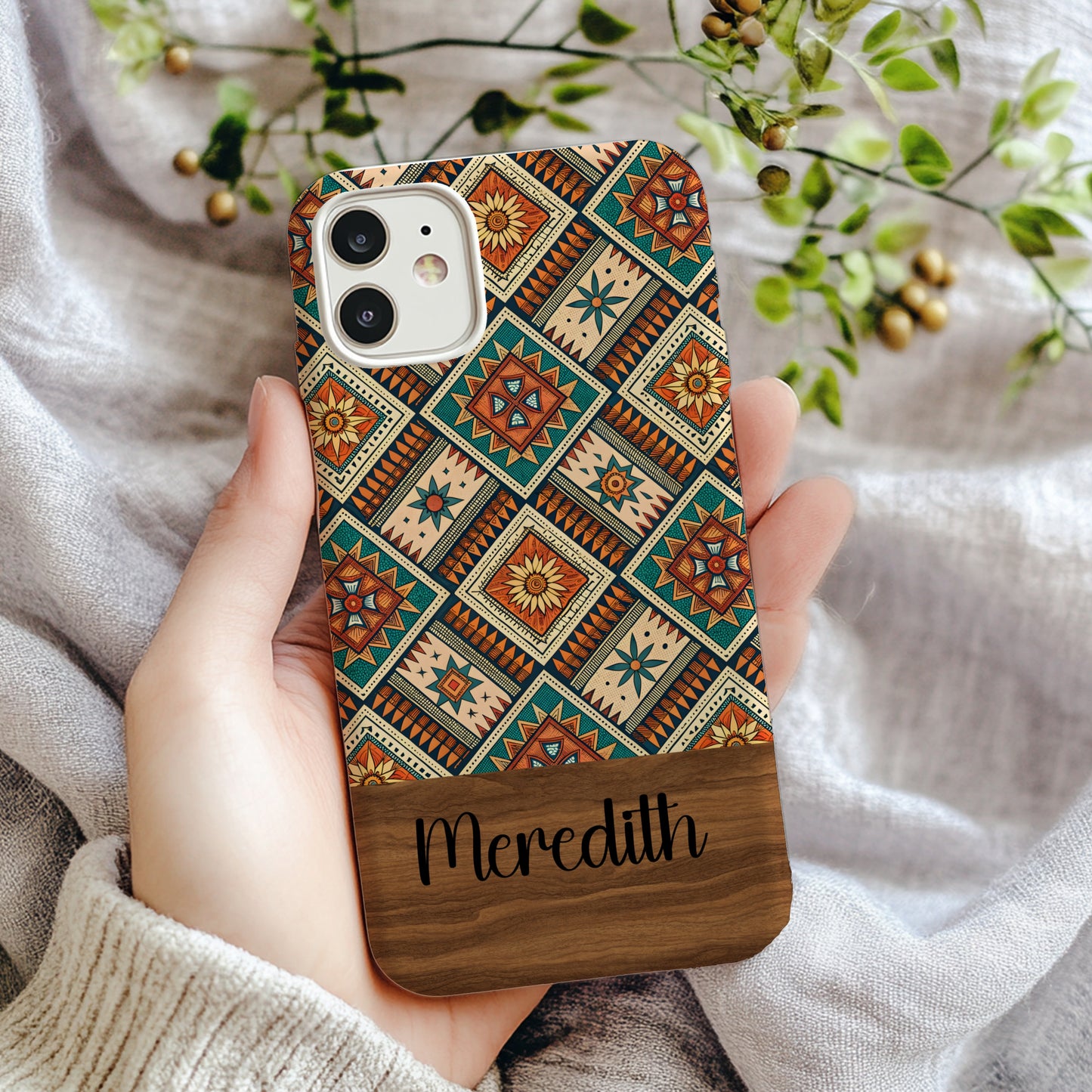 Personalized Geometric Pattern Meredith Phone Case