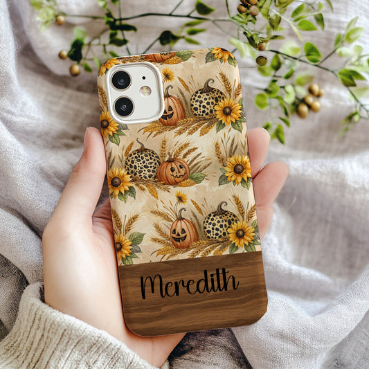 Custom Sunflowers and Pumpkins Meredith Phone Case