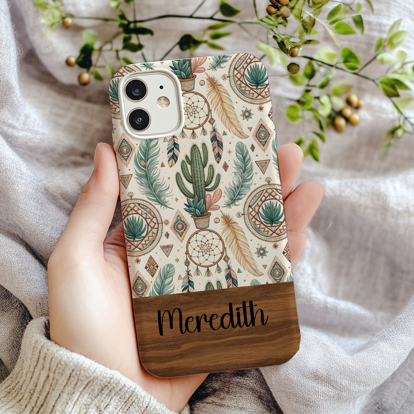Dreamcatcher and Desert Patterns Custom Phone Case - Walk Greener