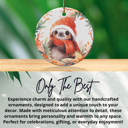 Adorable Festive Sloth Ornament Cute Decoration product type