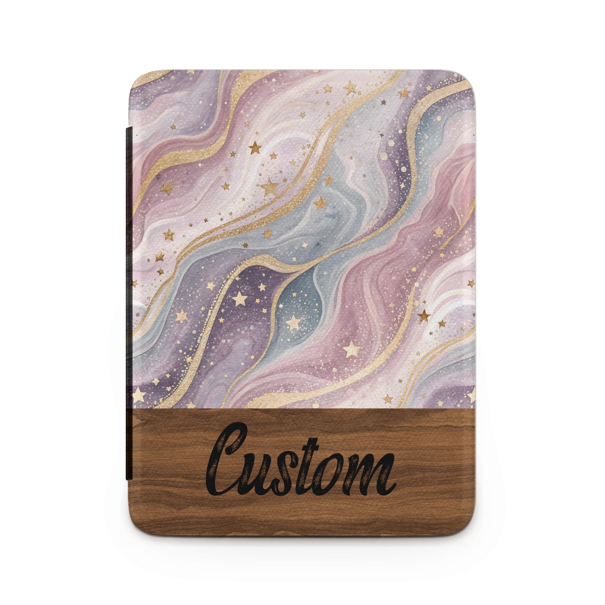 Custom Galaxy Stars Purple and Gold Print Cover