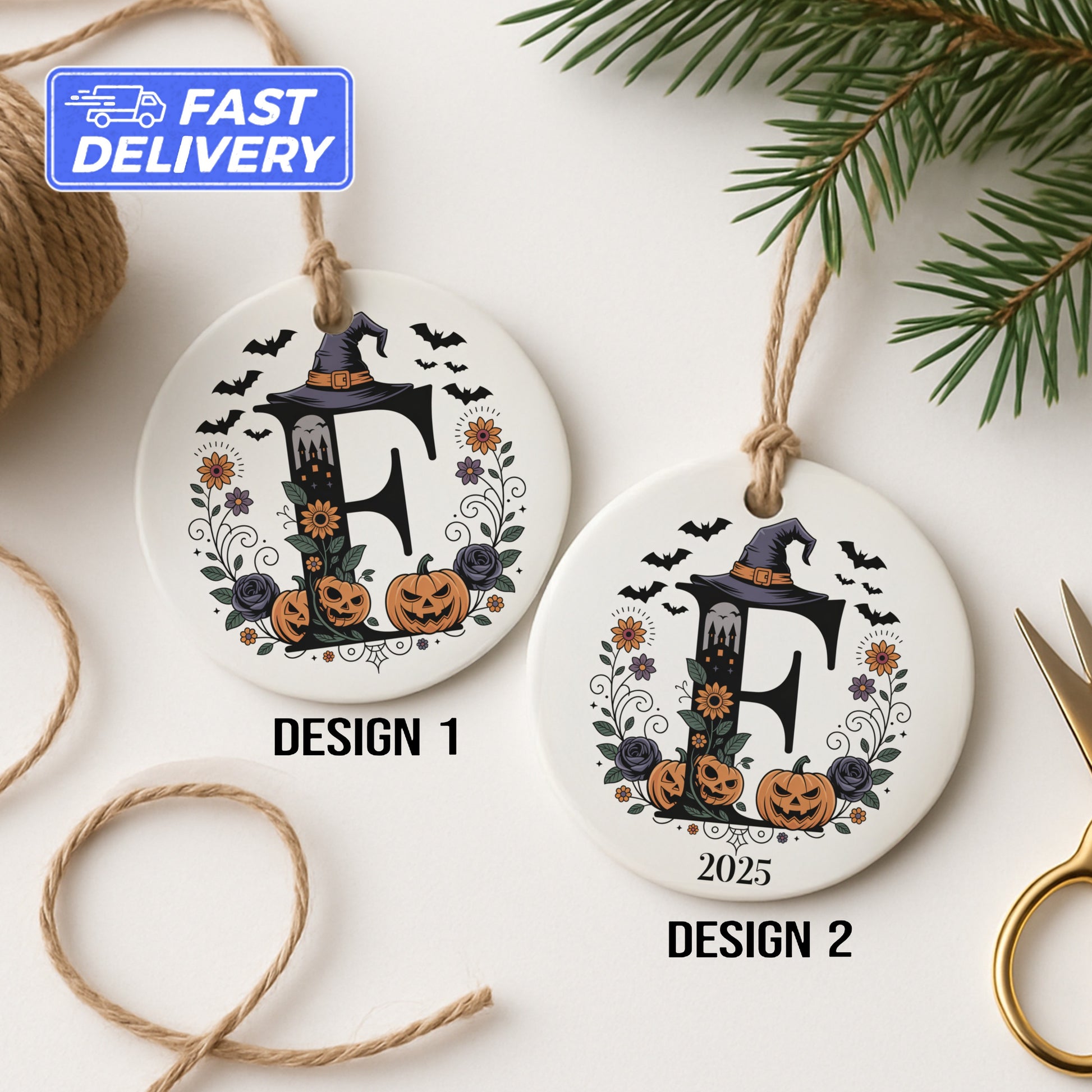 Personalized Halloween Witch Hat Ornament product