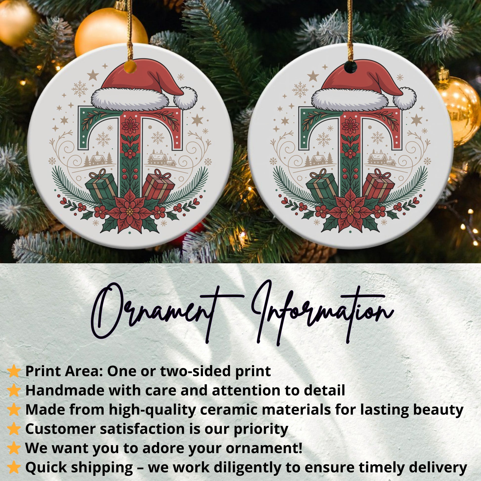 Festive Santa Hat Holiday Ornament Product
