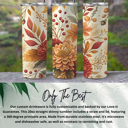 Custom 20oz Skinny Tumbler with Straw and Lid Tumbler