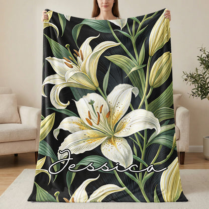 Floral Custom Name Blankets Perfect Personalized Gifts - Walk Greener