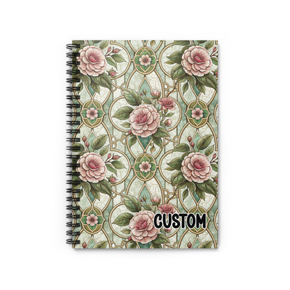 Floral Pattern Custom Spiral Notebook for Personalized Notes