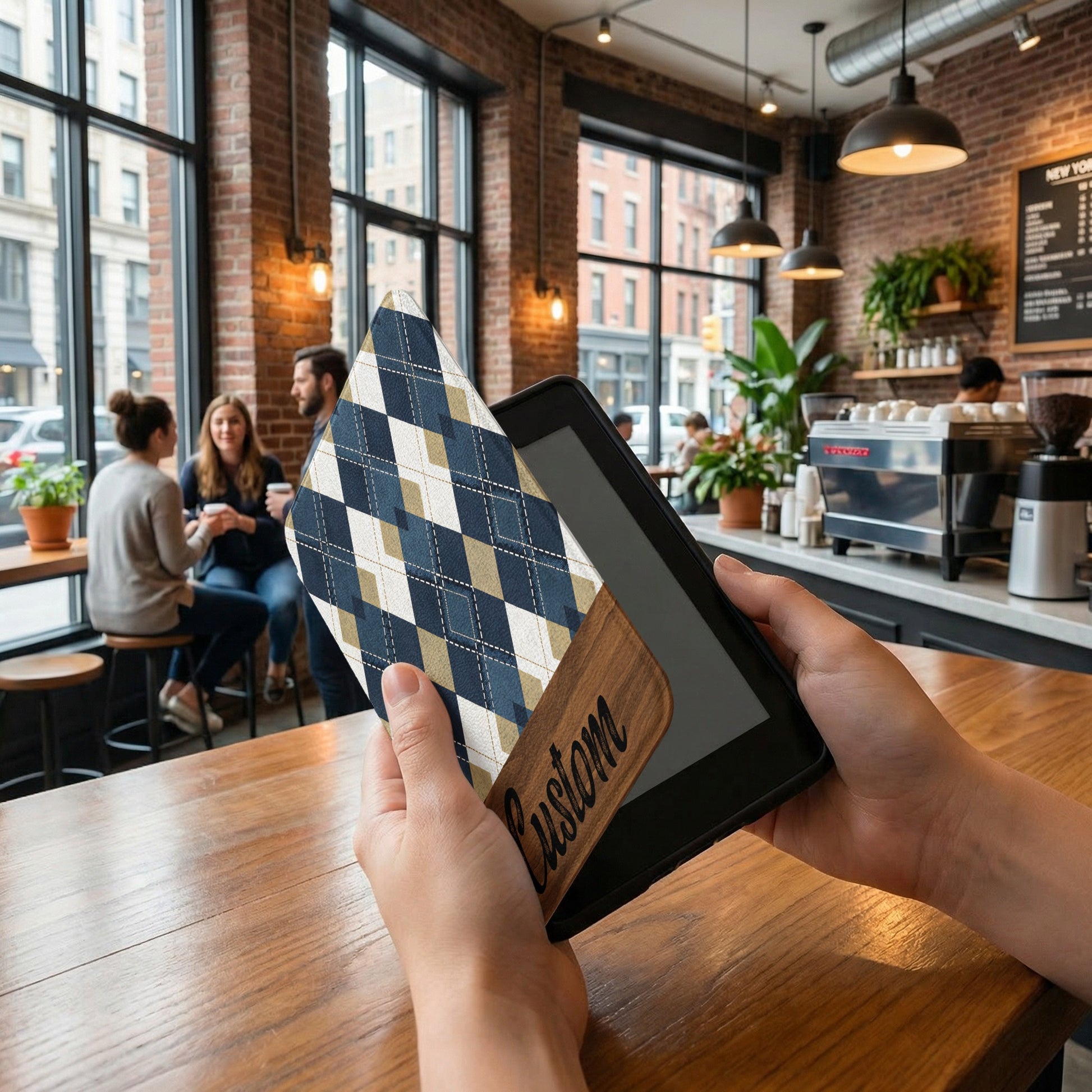Customizable Argyle Pattern Case for Tablets